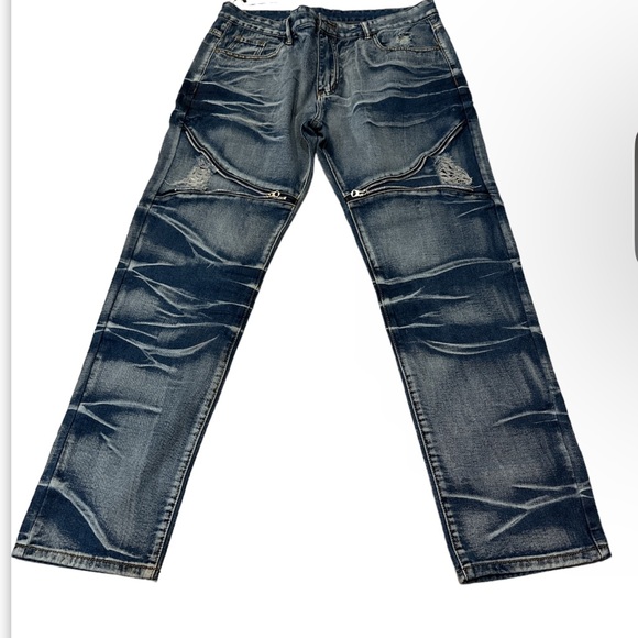 Men’s Distress Jeans Size 38 Waist - Picture 3 of 4